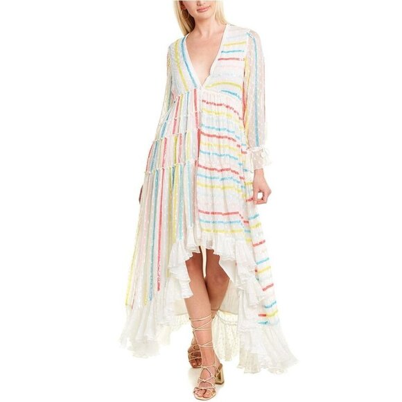 NWT Rococo Sand white sequin polka dot maxi dress - Picture 3 of 6